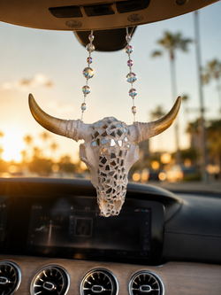 Golden Hour Cow Skull