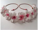 White Hawaiian Plumeria Flower Crown Bohemian Beach
