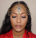 Persephone Gold Diamante Matha Patti Wedding Bridal Goddess Bohemian Boho Grecian Head Chain