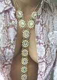 Gold Rhinestone Crystal Diamond Body Chain Body Jewelry