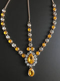 Yellow Canary Golden Rhinestone Hair Jewelry