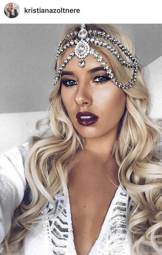 Rosaleen Rhinestone Goddess Hair Matha Patti