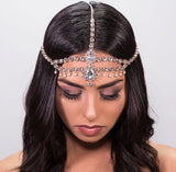 Rose Gold Sasha Wedding Hair Jewelry Goddess head piece Grecian Bride Bridal Boho Head Piece