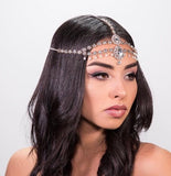 Rose Gold Sasha Wedding Hair Jewelry Goddess head piece Grecian Bride Bridal Boho Head Piece