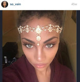 Silver Gold Flower Pearl Hair Jewelry Head Chain Head Piece