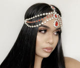 Penelope Ruby Red Goddess Hair Jewelry