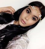 Lilly White Gold Lace Headband